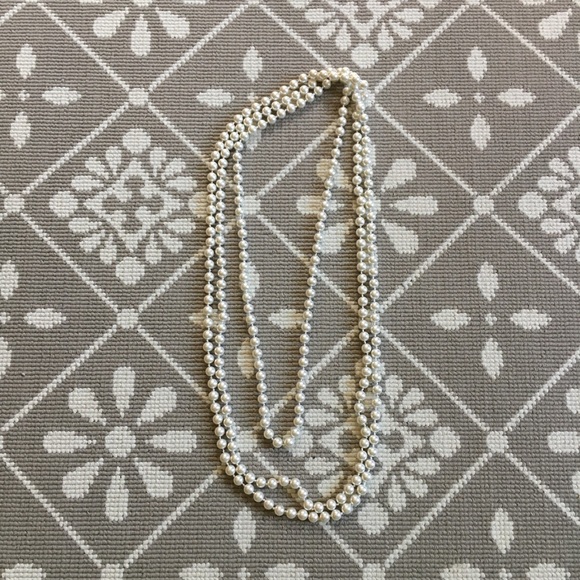 Jewelry - 90 inch faux pearl necklace